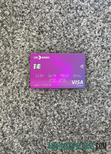 Marrocos CIH Bank Visa Classic Cartão Photolook Frente modelo